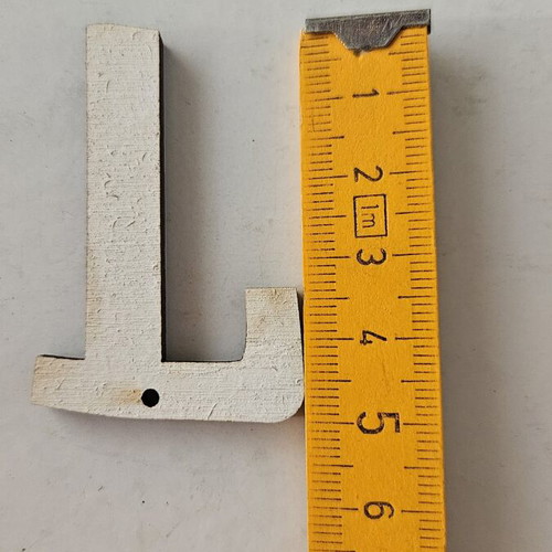 Wooden Painted Letter "Γ" New, Pack of 130 with Hole