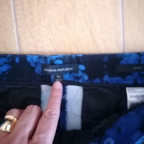 Banana Republic pants new, size UK12 US10 L, blue and black