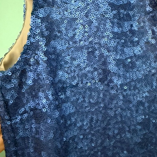 Mi-Rō electric blue sequin dress used, midi length