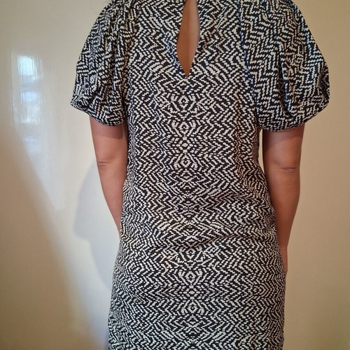 Geometrical dress, black and white, size M