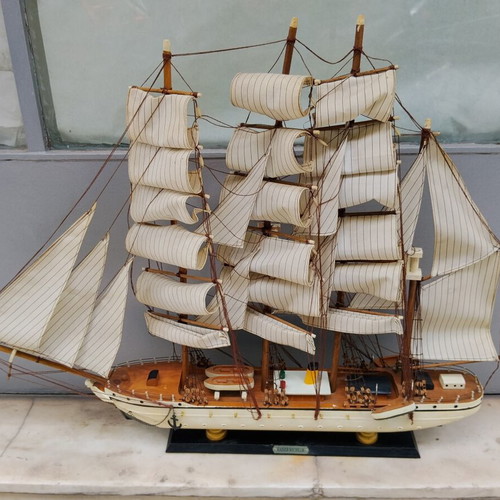 Kaiser Wichelm Wooden Ship Model refurbished