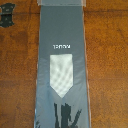Triton silk tie new turquoise in box
