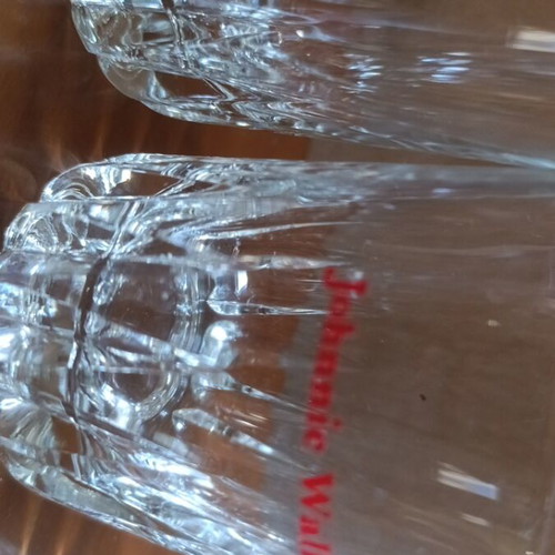 Johnnie Walker promotional crystal glasses, set of 3