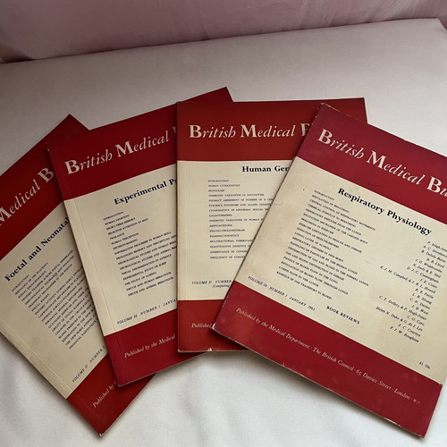 British Medical Bulletin collection like new, 4 historic medical journals