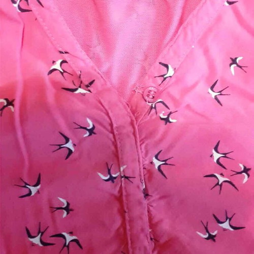 Pink women's blouse CECIL Medium with swallow print like new