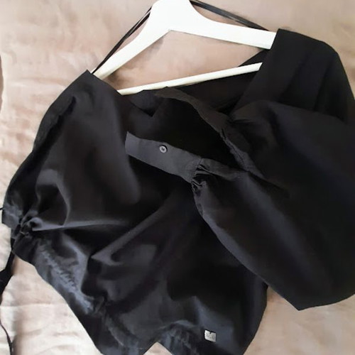 A.L.E. asymmetrical black blouse size M like new