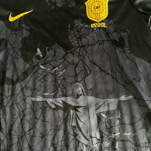 Nike Brazil Football Jersey medium new with Christ statue design