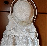  Βαφτιστικό φόρεμα με καπέλο