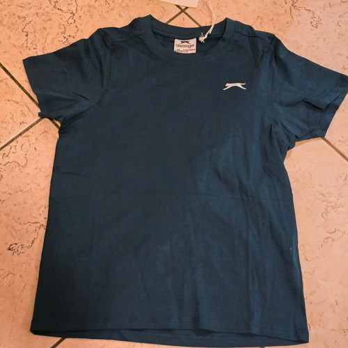 Slazenger Kids T-shirt new, 11-12 years, black and blue