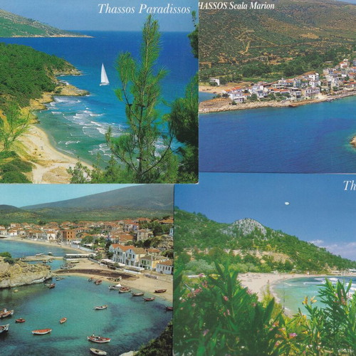 Postcards used, collection of 15, Thasos and Limenaria