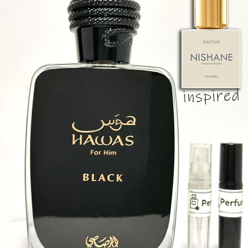 Hawas Black Rasasi Eau de Parfum tester 3 ml new, authentic decant