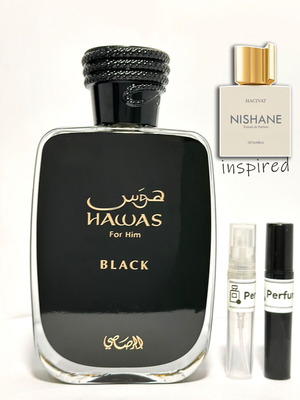 Hawas Black Rasasi Eau de Parfum tester 3 ml new, authentic decant