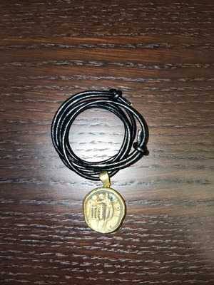 Ancient Greek handmade necklace with Kos coin face new