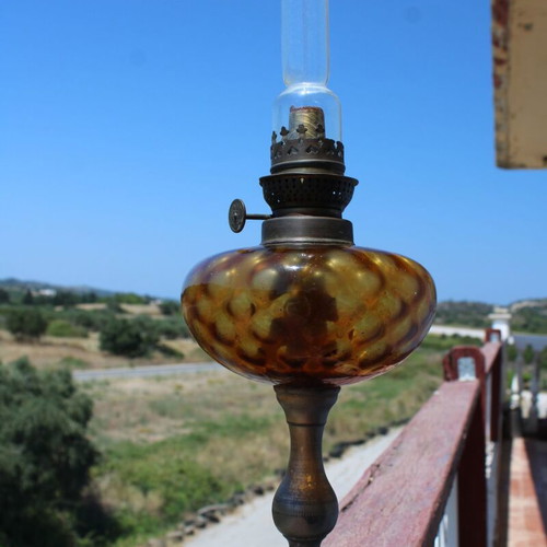 French oil lamp used, from 1900, family heirloom