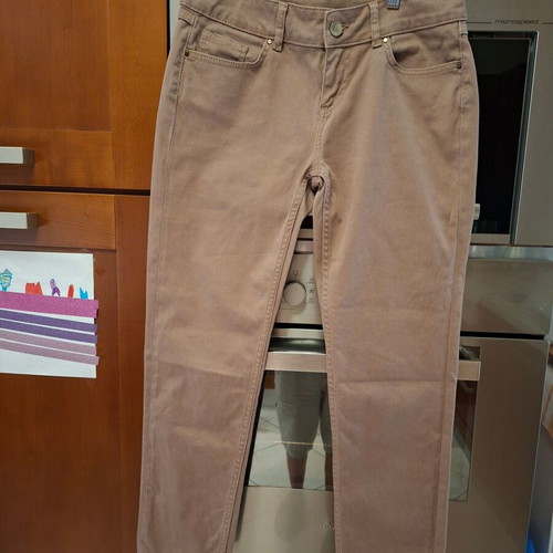Uterque beige jeans size 38, 100% cotton