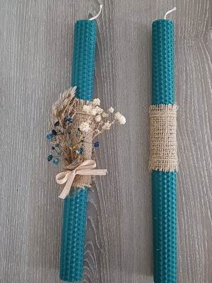 Beeswax candle handmade new in various colors