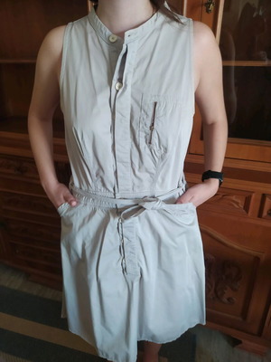 Sarah Lawrence dress used, summer gabardine gray, size XXL