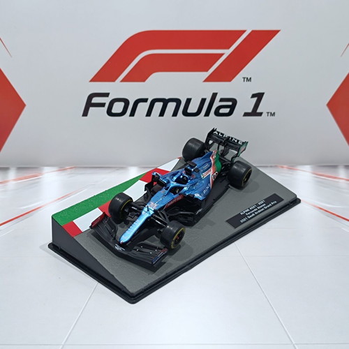 Formula 1 Alpine A521 Fernando Alonso Saudi Arabian GP 2021 1:43 Diecast model like new