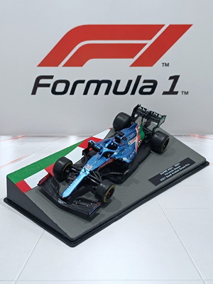 Formula 1 Alpine A521 Fernando Alonso Saudi Arabian GP 2021 1:43 Diecast model like new