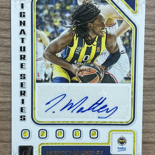 2023-24 Panini Donruss Euroleague Basketball Signature Series Johnathan Motley autograph card like new