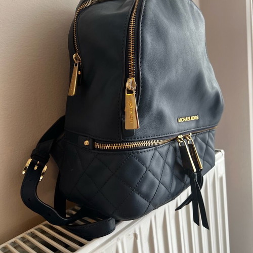 Michael Kors blue leather backpack like new