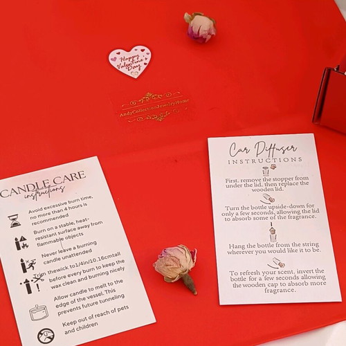 Heart Scent Box set new with car diffuser, wax melt and candle