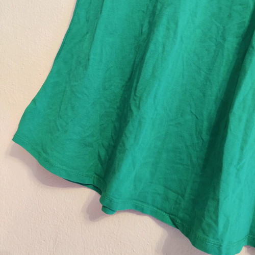 Short-sleeve shirt like new, green with striped sleeves