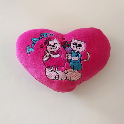 Tat Cat Heart pillow used