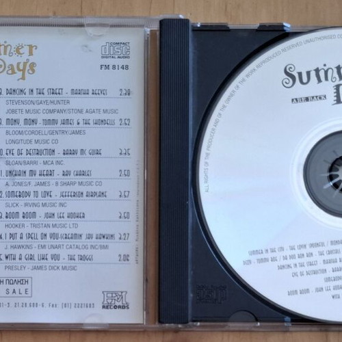Summer Days Are Back Audio CD like new, pop compilation