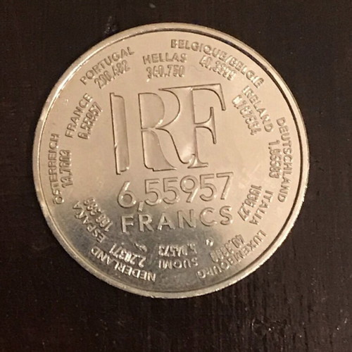 Silver 0.900 French commemorative coin 2001, new