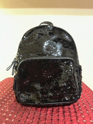 Backpack with sequins black like new