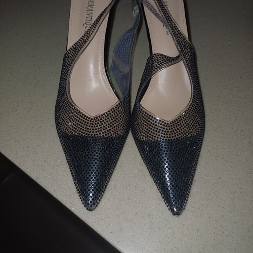 Women's black transparent heels size 38 like new