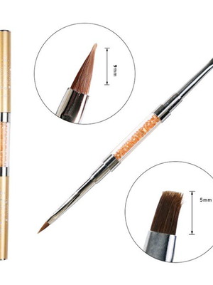 Double nail brush for gel and acrylic new