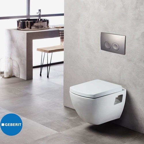 Geberit Chrome Matte Plate for Delta Cisterns like new