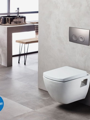 Geberit Πλακέτα Χρωμέ Ματ για Καζανάκια Delta σαν καινούργιο