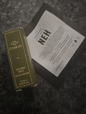Niche perfume testers Neh The Opening and Cosmos Sacred Mist new