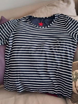 Blouse large black and white in excellent condition from Isaia Mela store