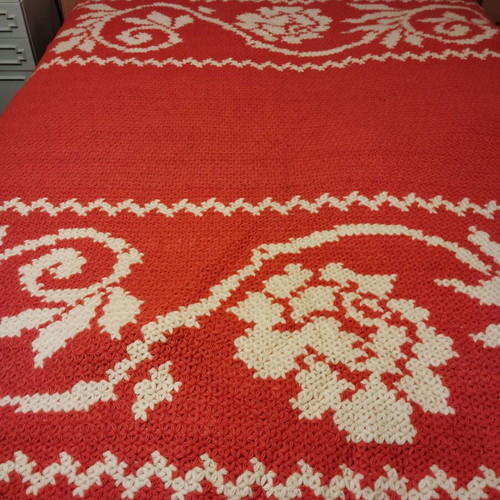 Handmade wool blanket vintage, like new, 1.70x2.00 m