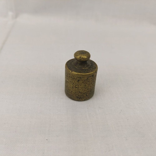 Old bronze scale weight 50 g used