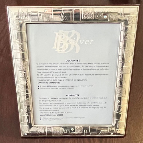 BBSilver Silver Frame .925 New with Decorative Stones