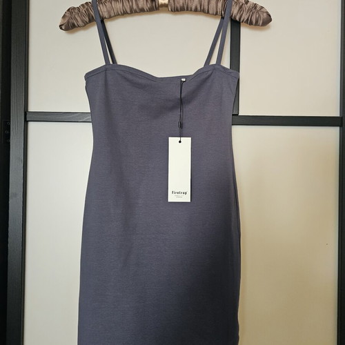 Firetrap mini dress new, slate-blue charcoal, size 8