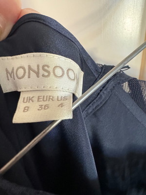 Monsoon αμπιγιέ φόρεμα σαν καινούργιο, μπλε, μέγεθος S