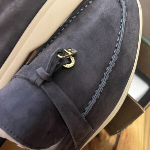 Loro Piana women's shoes like new, natural leather, size 38, blue