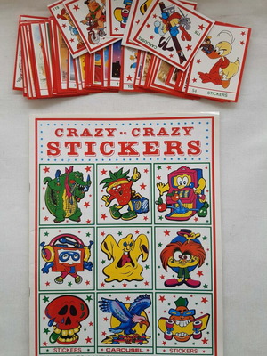 Crazy Crazy Stickers άλμπουμ της Καρουζέλ καινούργιο με 48 αυτοκόλλητα