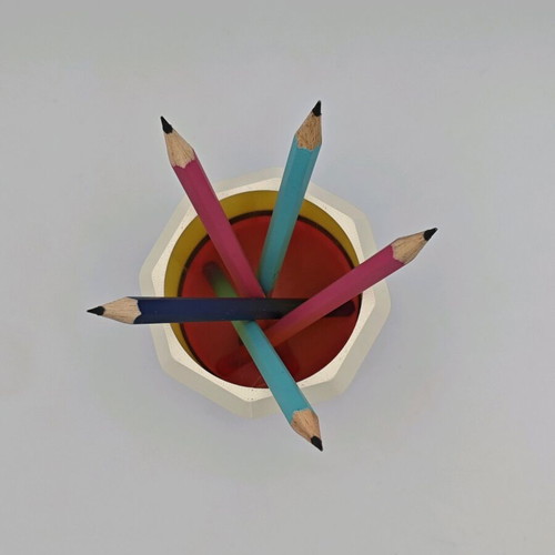 Pencil holder new, pencil-shaped, made with 3d printer esun pla pastel