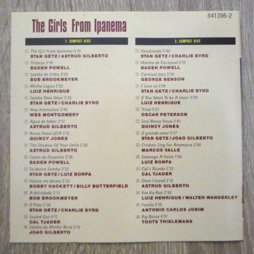 The Girls From Ipanema 2CD collection Verve used, jazz