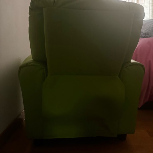 Kids Recliner with Green Vinyl Upholstery like new