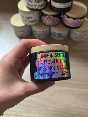 Scented Candle with Powder Aroma and Smart Caption, New