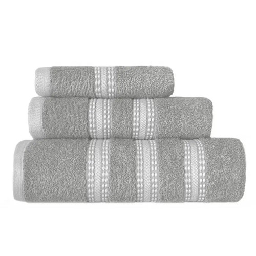Promise bath towel set 3pcs grey, 100% cotton