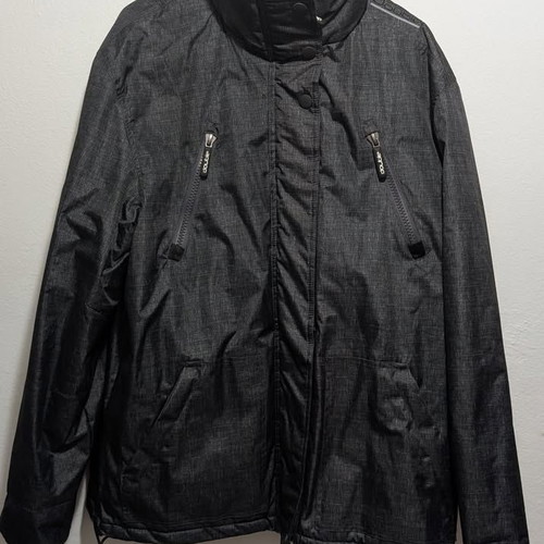 Double windbreaker jacket used, lightly worn, gray, XL